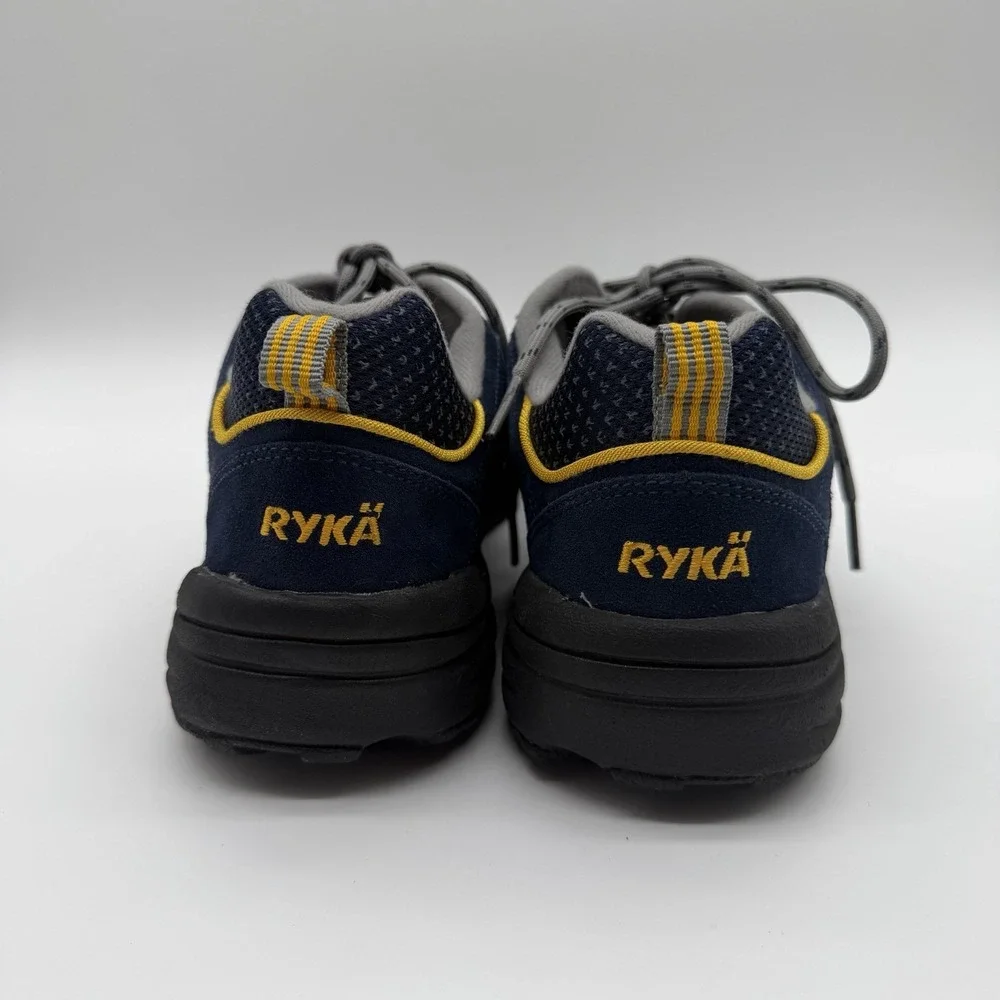 RYKA Women's Distance Plus Outdoor Walking Shoes Blue Suede & Gold Size 10